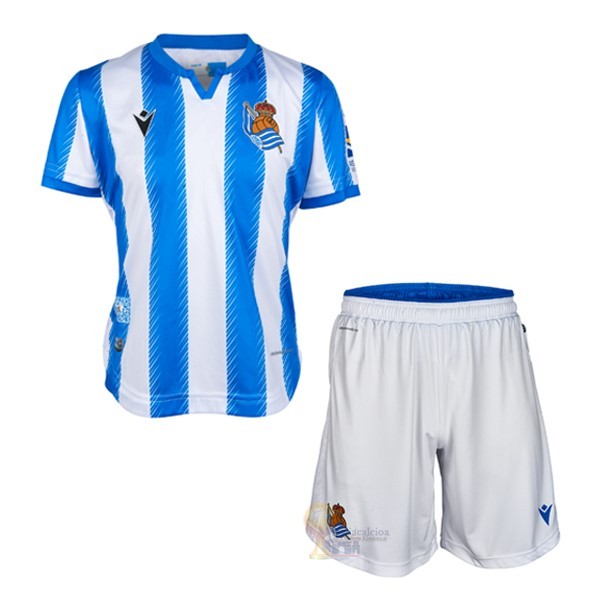 Calcio Maglie Home Conjunto De Bambino Real Sociedad 2019 2020 Bianco Blu