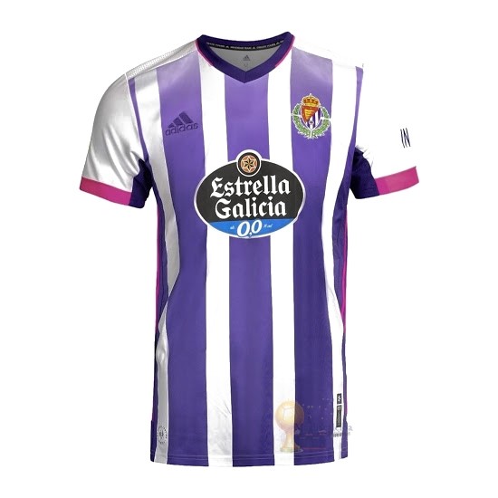 Calcio Maglie Home Maglia Real Valladolid 2020 2021 Bianco Purpureo