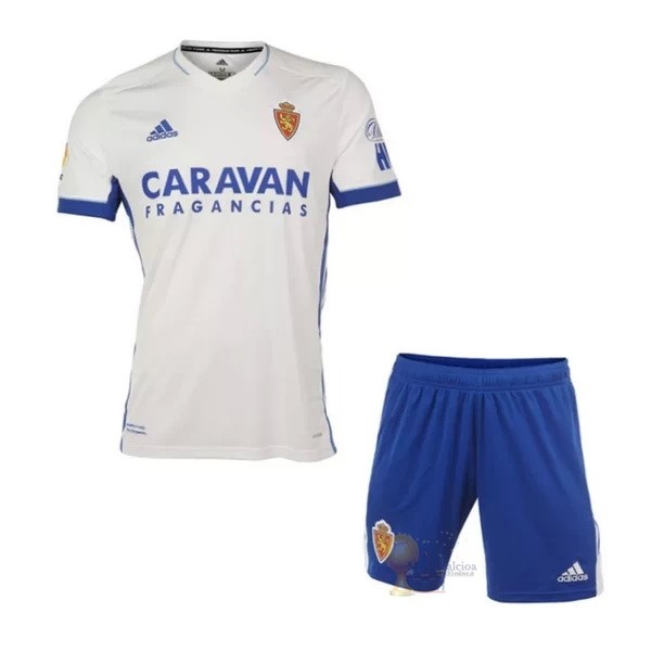 Calcio Maglie Home Conjunto De Bambino Real Zaragoza 2020 2021 Bianco Blu