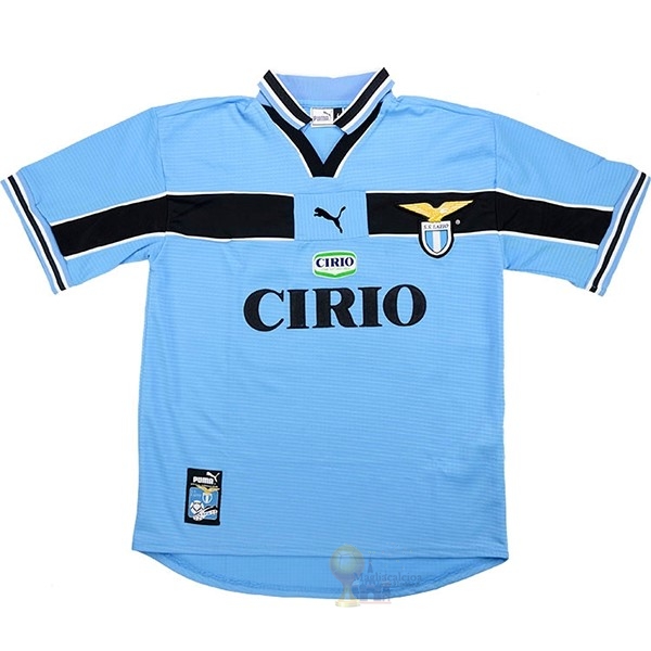 Calcio Maglie Home Maglia Lazio Retro 1998 2000 Blu Luce
