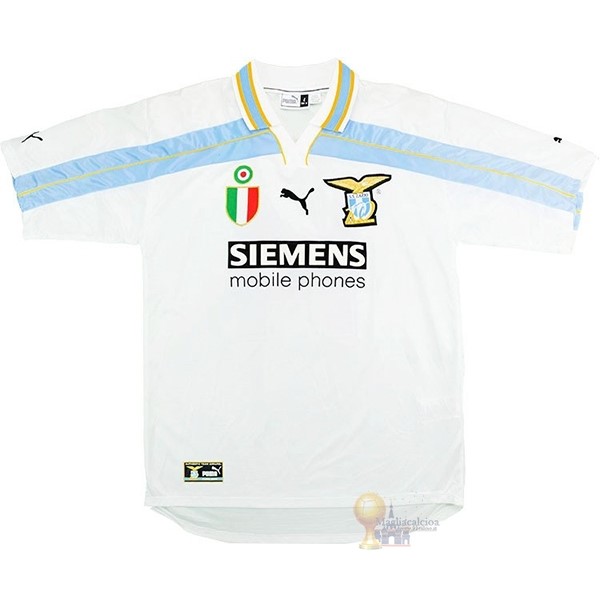 Calcio Maglie Home Maglia Lazio Stile rétro 2000 2002 Bianco