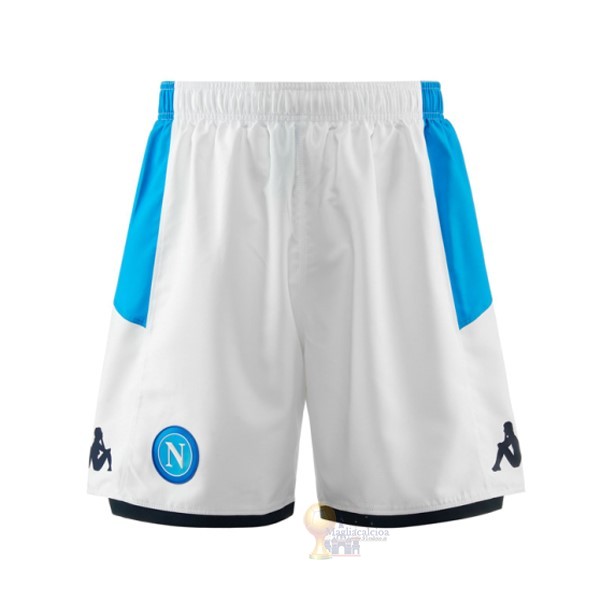 Calcio Maglie Home Pantaloni Napoli 2019 2020 Bianco Blu