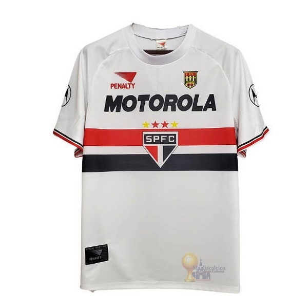 Calcio Maglie Casa Camiseta São Paulo Retro 1999 2000 Bianco