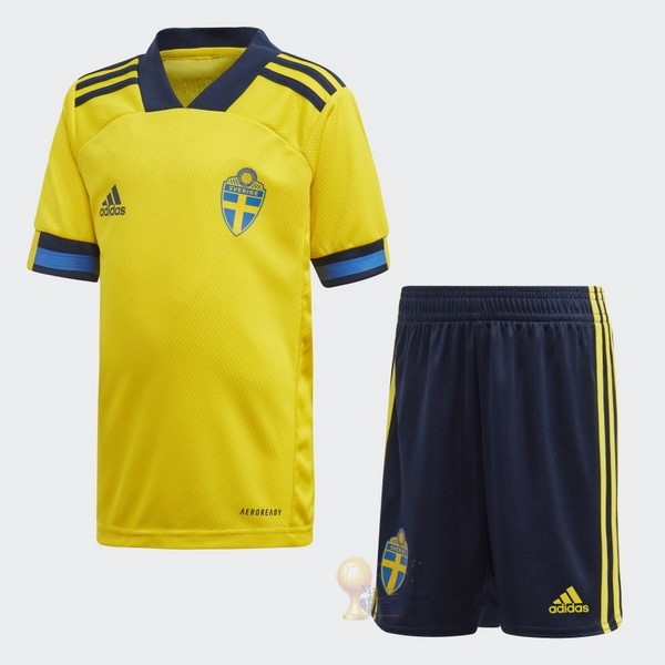 Calcio Maglie Home Set Completo Bambino Svezia 2020 Giallo