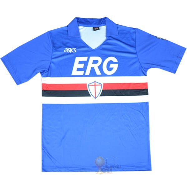 Calcio Maglie Home Maglia Sampdoroia Retro 1990 1991 Blu