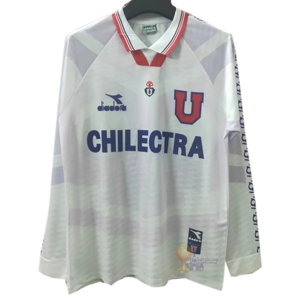 Calcio Maglie Away Manica lunga Universidad De Chile Stile rétro 1996 Bianco
