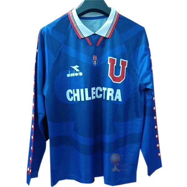 Calcio Maglie Home Manica lunga Universidad De Chile Stile rétro 1996 Blu