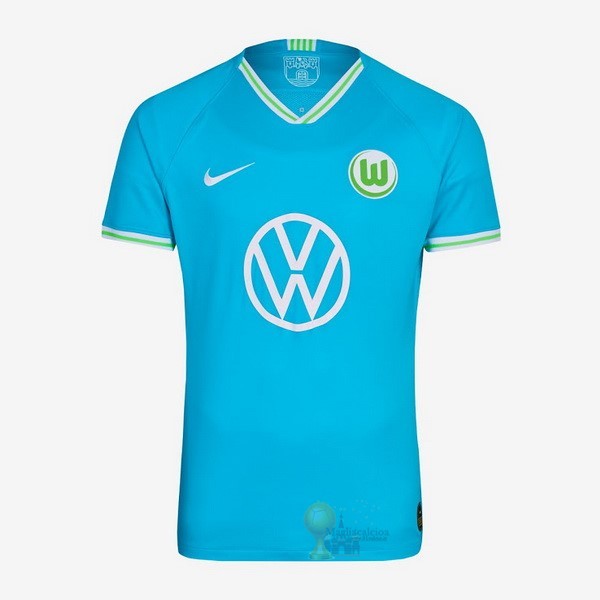 Calcio Maglie Away Maglia Wolfsburgo 2019 2020 Blu Luce